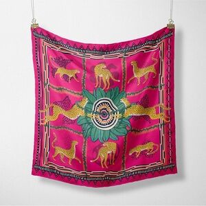 CB Grey Kiki Scarf Pink Cheetah